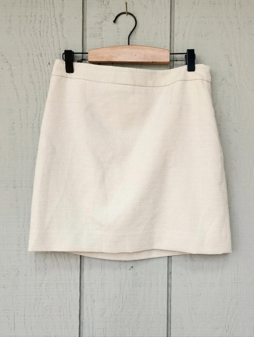 NWT The Limited Metallic Cream Mini Skirt Sz 2
